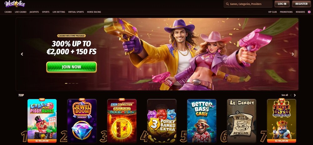 homepage van westace online casino zonder cruks nederland